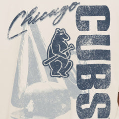 Chicago Cubs New Era Cooperstown Collection Oversized Throwback Distressed T-Shirt - MLB T-shirts