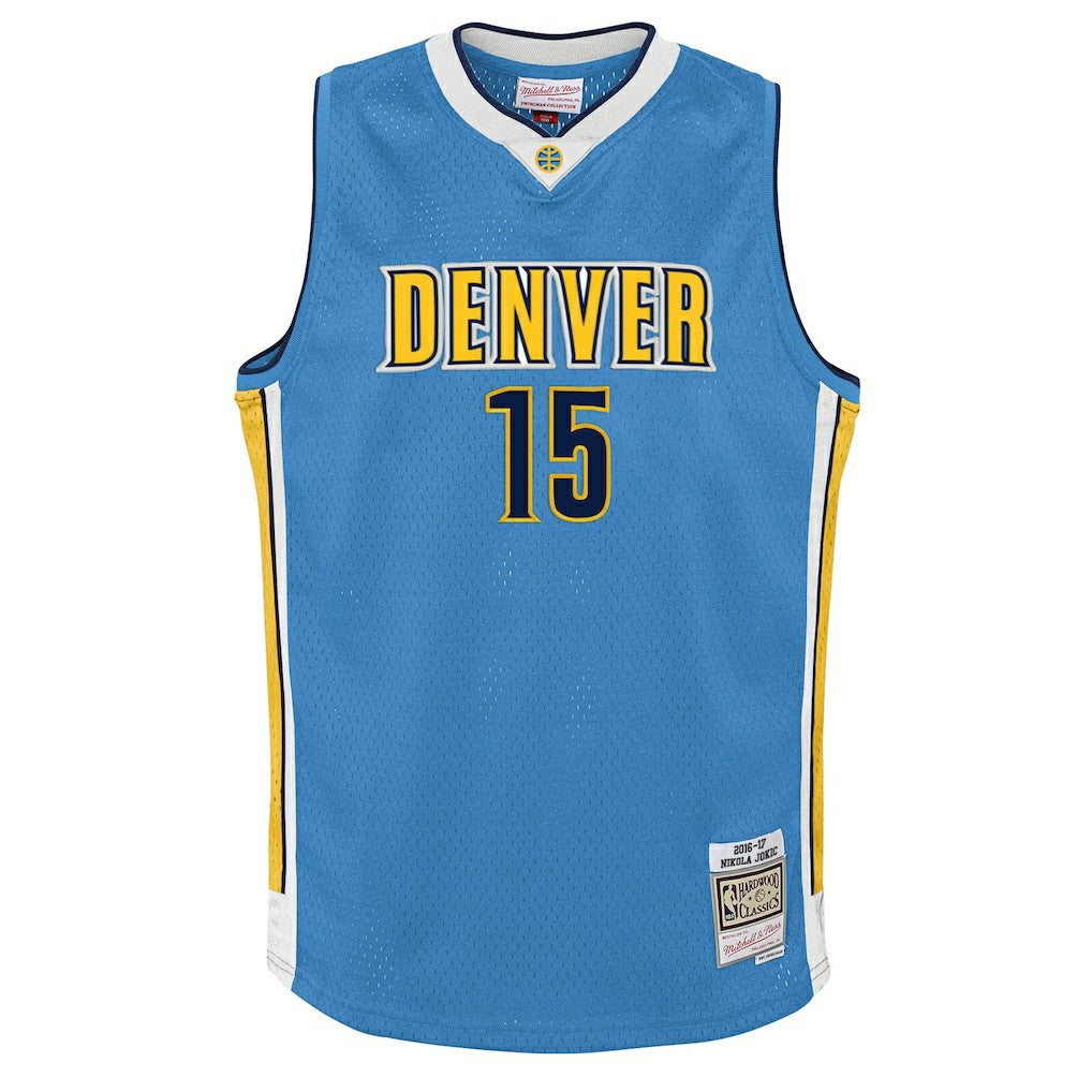Light Blue Nikola Jokic Denver Nuggets Youth 2016/17 Hardwood Classics Swingman Jersey sale | NBA
