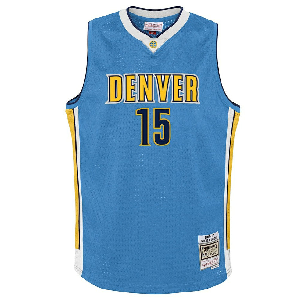 Light Blue Nikola Jokic Denver Nuggets Youth 2016/17 Hardwood Classics Swingman Jersey sale | NBA