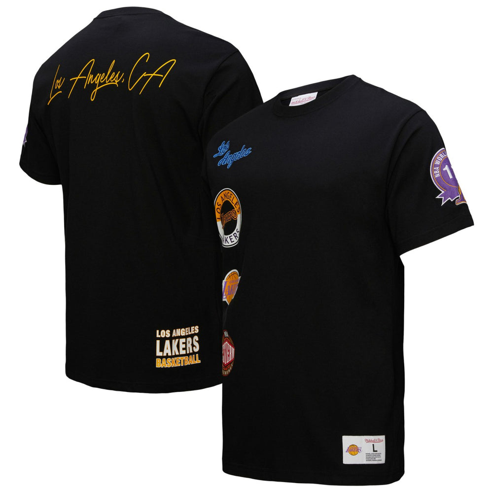 Black Los Angeles Lakers Black Out Collection Vintage Premium T-Shirt | NBA