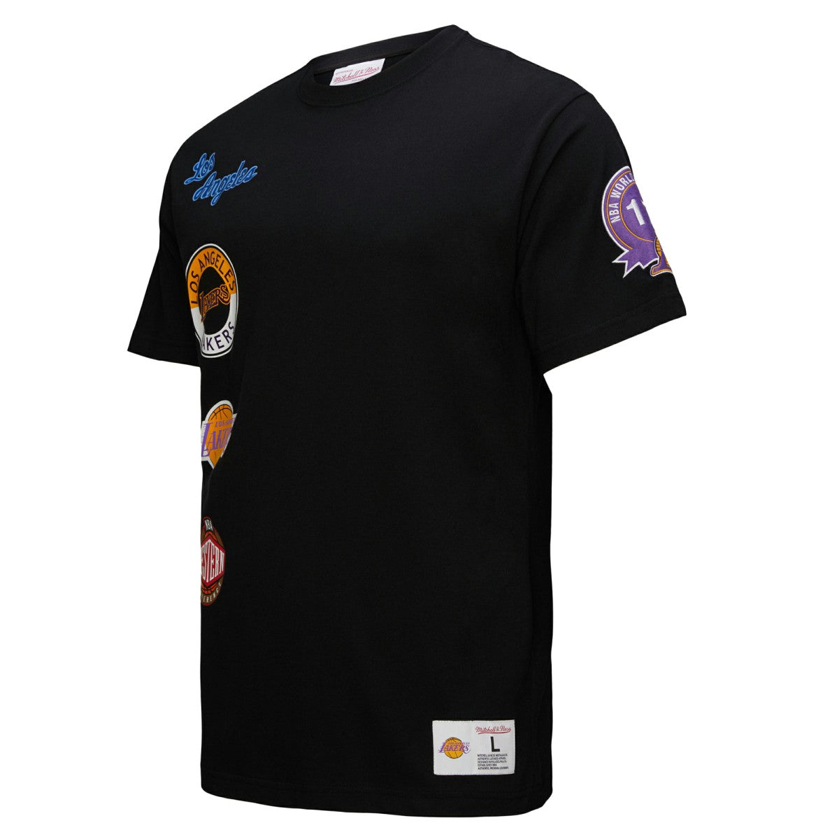 Black Los Angeles Lakers Black Out Collection Vintage Premium T-Shirt | NBA