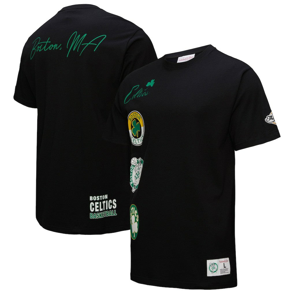 Black Boston Celtics Black Out Collection Vintage Premium T-Shirt | NBA