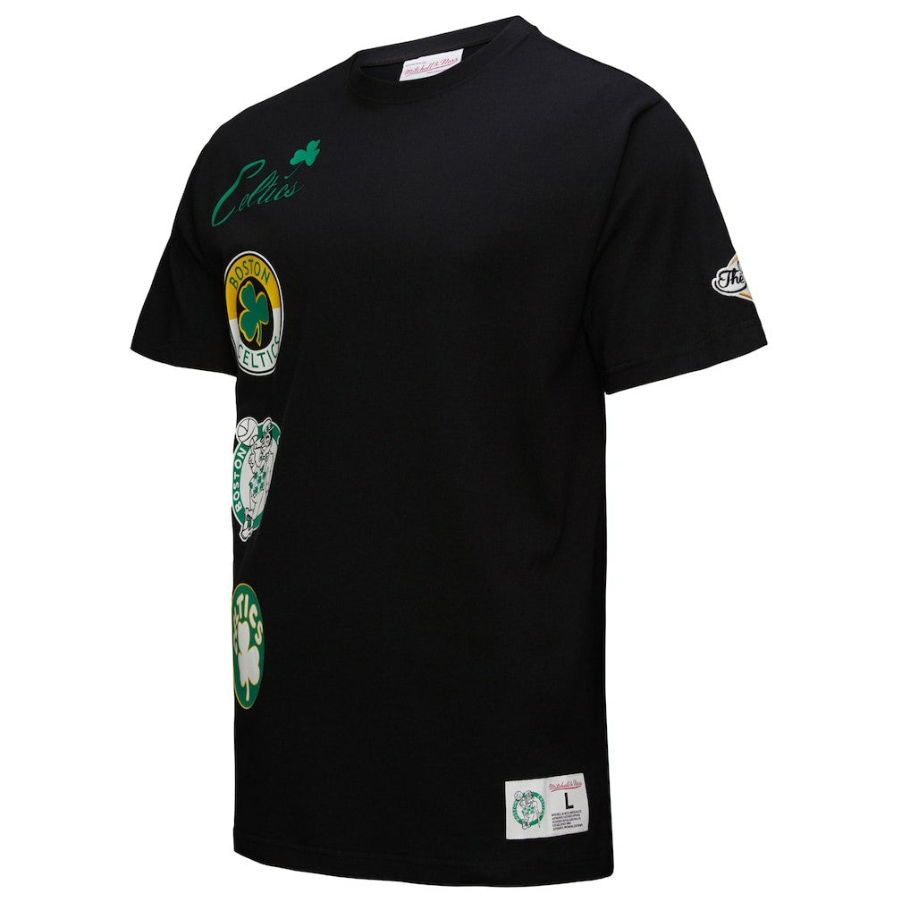 Black Boston Celtics Black Out Collection Vintage Premium T-Shirt | NBA