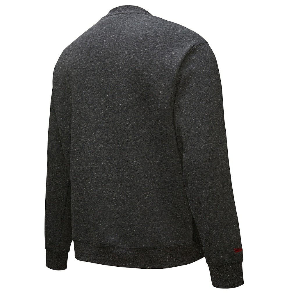 Black Chicago Bulls Hardwood Classics Blackout Collection Snow Washed Pullover Sweatshirt | NBA