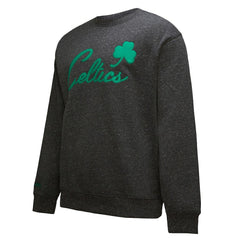 Black Boston Celtics Hardwood Classics Blackout Collection Snow Washed Pullover Sweatshirt | NBA