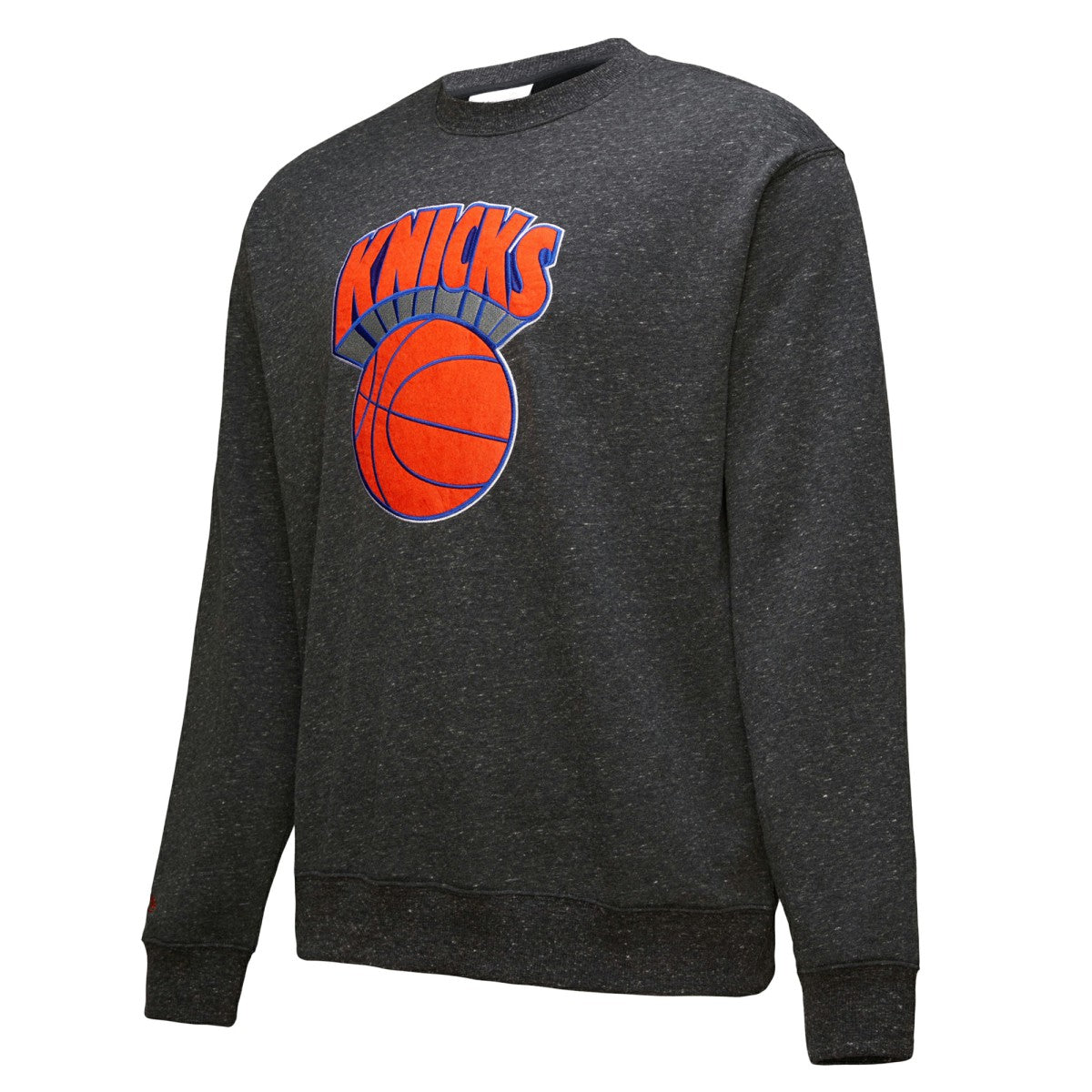 Black New York Knicks Hardwood Classics Blackout Collection Snow Washed Pullover Sweatshirt | NBA