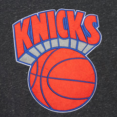 Black New York Knicks Hardwood Classics Blackout Collection Snow Washed Pullover Sweatshirt | NBA