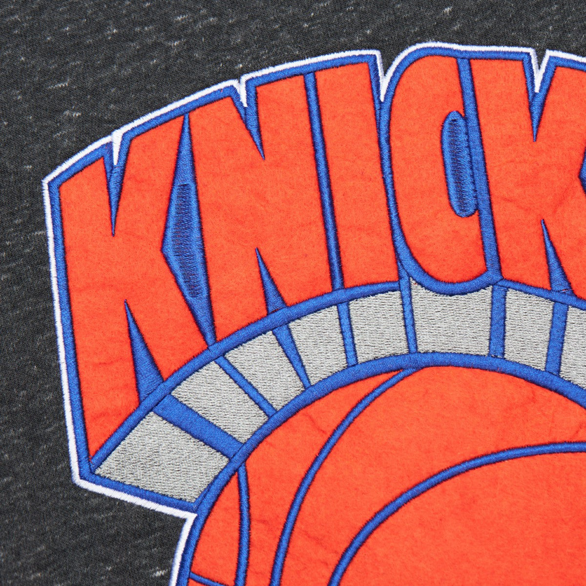 Black New York Knicks Hardwood Classics Blackout Collection Snow Washed Pullover Sweatshirt | NBA