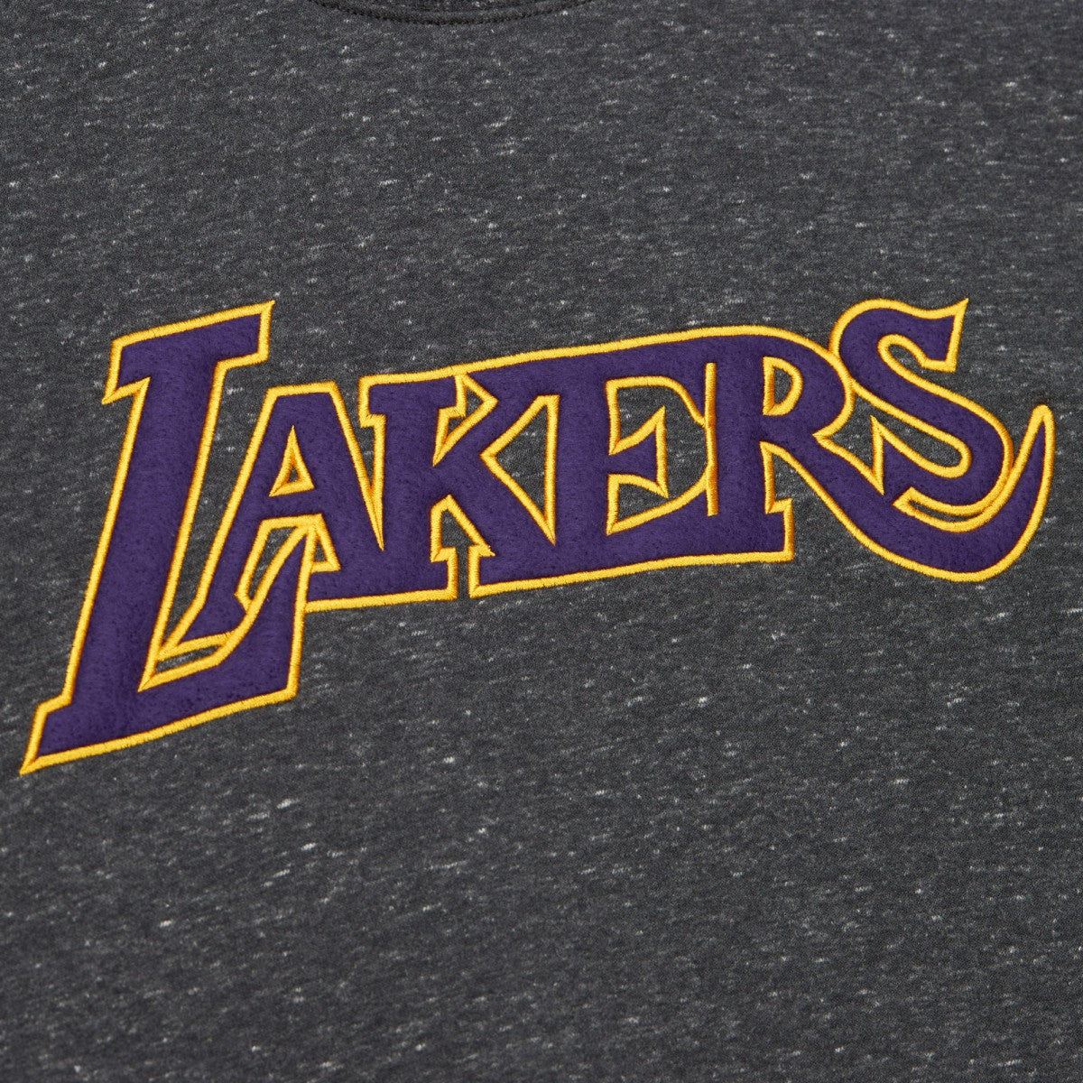 Black Los Angeles Lakers Black Out Collection Snow Washed Vintage Logo Pullover Sweatshirt | NBA