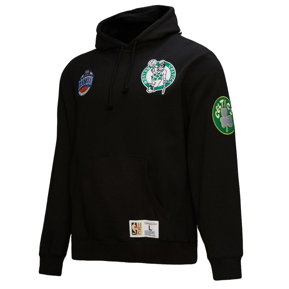 Black Boston Celtics Hardwood Classics Blackout Collection Pullover Hoodie | NBA