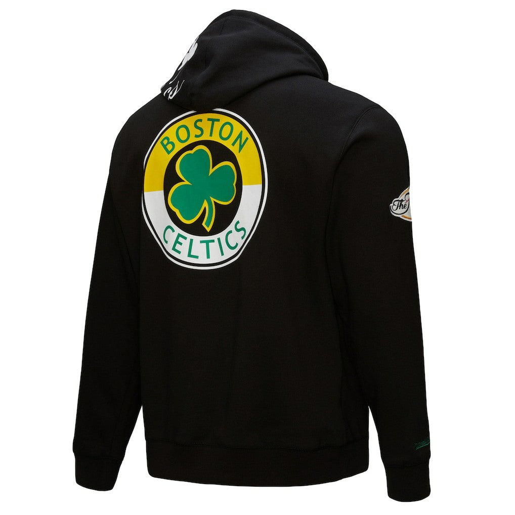 Black Boston Celtics Hardwood Classics Blackout Collection Pullover Hoodie | NBA