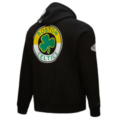 Black Boston Celtics Hardwood Classics Blackout Collection Pullover Hoodie | NBA