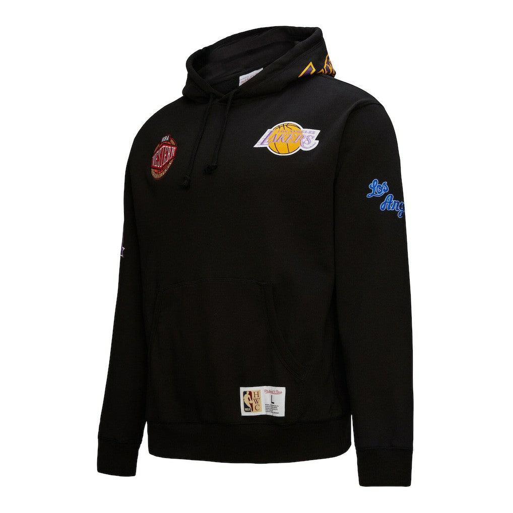 Black Los Angeles Lakers Hardwood Classics Blackout Collection Pullover Hoodie | NBA
