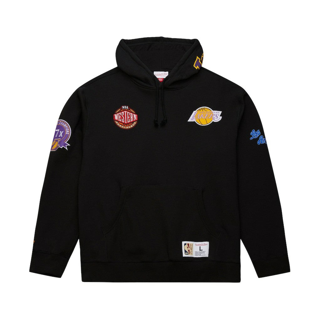 Black Los Angeles Lakers Hardwood Classics Blackout Collection Pullover Hoodie | NBA