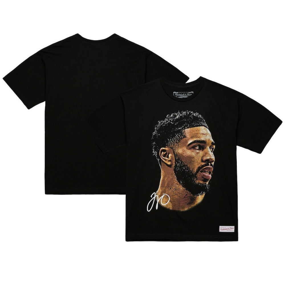 Black Jayson Tatum NBA Unisex Real Big Face Player T-Shirt | NBA