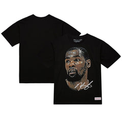 Black Kevin Durant NBA Unisex Real Big Face Player T-Shirt | NBA