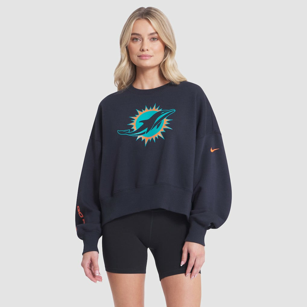 Miami Dolphins Women's 2025 Rivalries Collection Oversized Phoenix Fleece Sweatshirt | NFL On sale