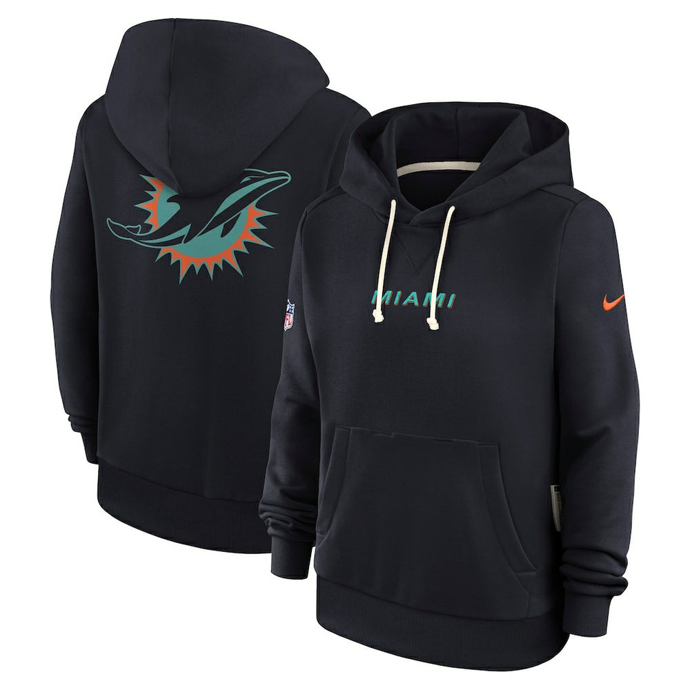 Miami Dolphins Women's 2025 Rivalries Collection Standard Issue Sideline Dri-FIT Hoodie | NFL On sale