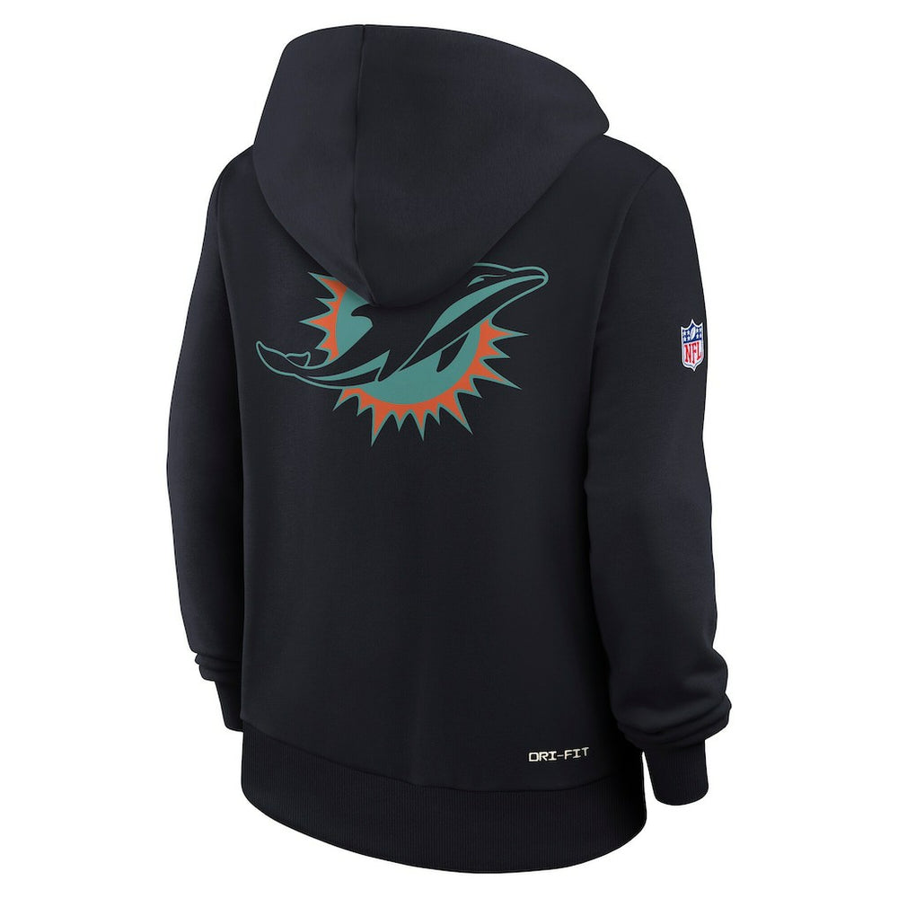 Miami Dolphins Women's 2025 Rivalries Collection Standard Issue Sideline Dri-FIT Hoodie | NFL On sale