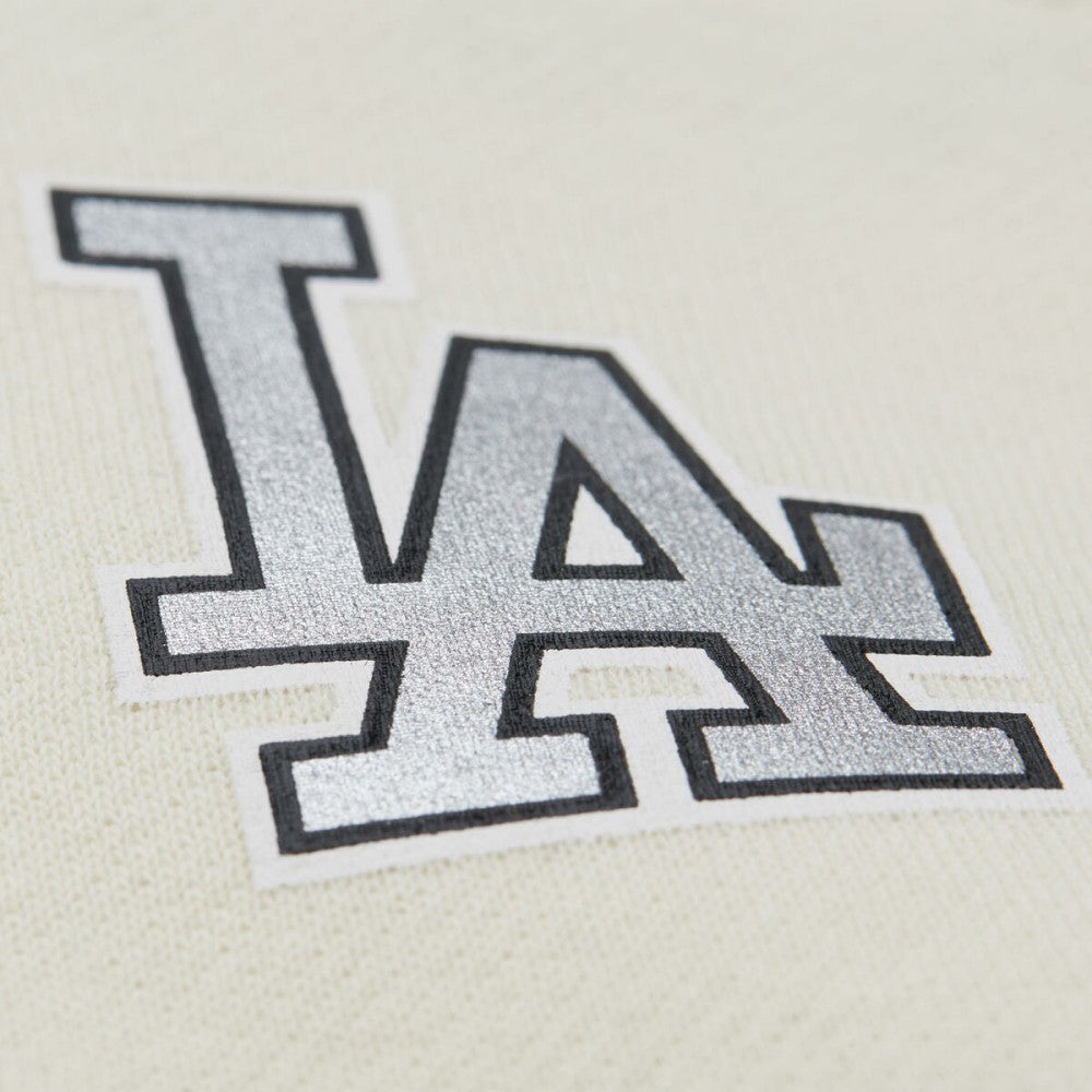 Los Angeles Dodgers Mitchell & Ness Women's Cooperstown Collection Blocked Fleece Pullover Sweatshirt- Gray/Black - MLB Pullover