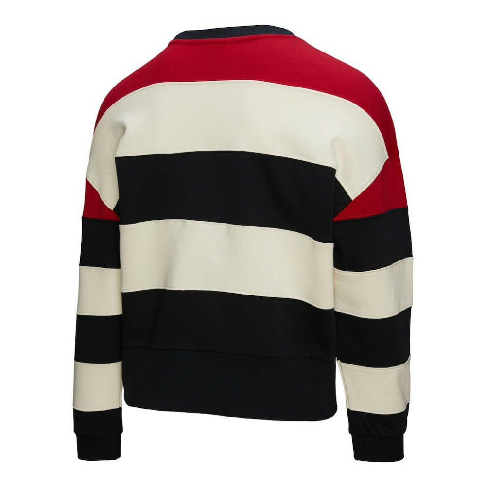 Atlanta Braves Mitchell & Ness Women's Cooperstown Collection Blocked Fleece Pullover Sweatshirt- Red/Black - MLB Pullover