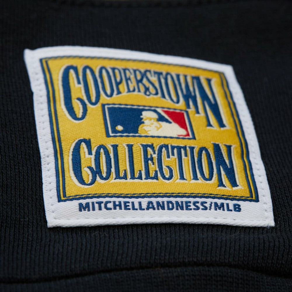 Atlanta Braves Mitchell & Ness Women's Cooperstown Collection Blocked Fleece Pullover Sweatshirt- Red/Black - MLB Pullover