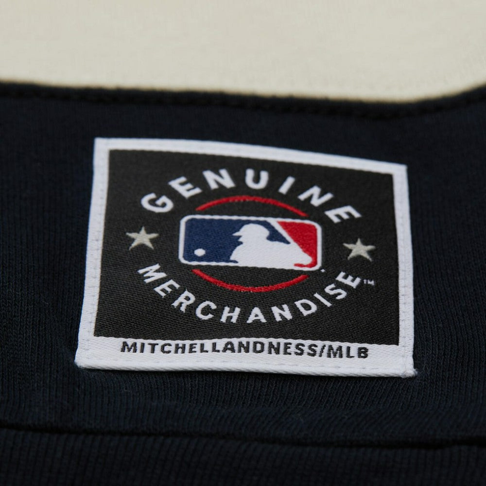 Minnesota Twins Mitchell & Ness Women's Cooperstown Collection Blocked Fleece Pullover Sweatshirt- Navy/Black - MLB Pullover