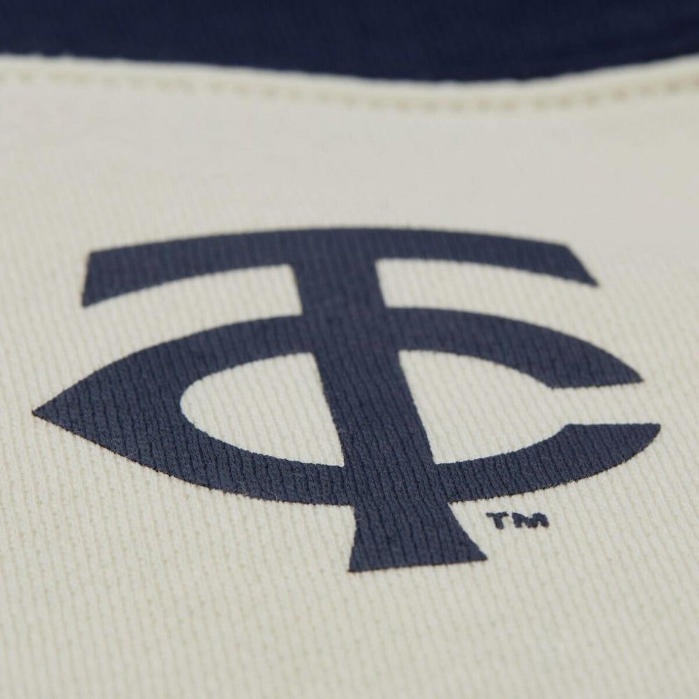 Minnesota Twins Mitchell & Ness Women's Cooperstown Collection Blocked Fleece Pullover Sweatshirt- Navy/Black - MLB Pullover