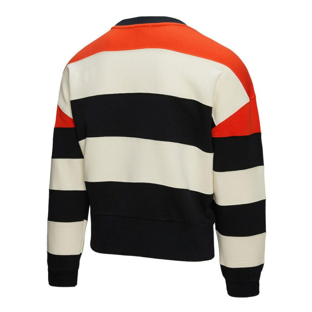 Houston Astros Mitchell & Ness Women's Cooperstown Collection Blocked Fleece Pullover Sweatshirt- Orange/Black - MLB Pullover