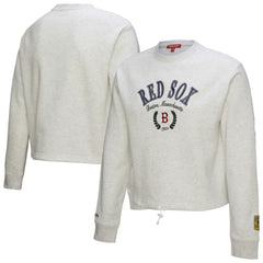 Boston Red Sox Mitchell & Ness Women's Cropped Toggle Pullover Sweatshirt - MLB Pullover
