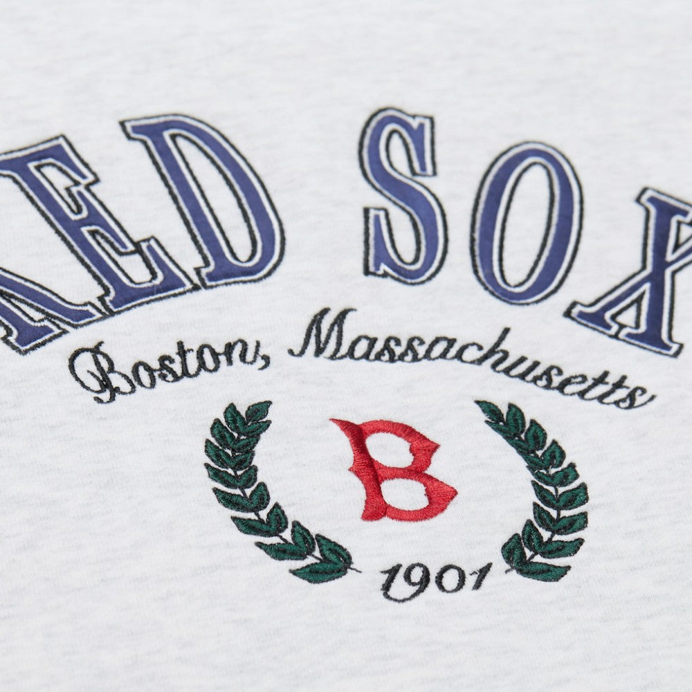 Boston Red Sox Mitchell & Ness Women's Cropped Toggle Pullover Sweatshirt - MLB Pullover