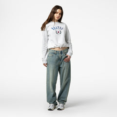 Atlanta Braves Mitchell & Ness Women's Cropped Toggle Pullover Sweatshirt - MLB Pullover