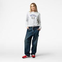 Houston Astros Mitchell & Ness Women's Cropped Toggle Pullover Sweatshirt - MLB Pullover