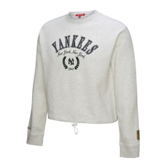New York Yankees Mitchell & Ness Women's Cropped Toggle Pullover Sweatshirt - MLB Pullover
