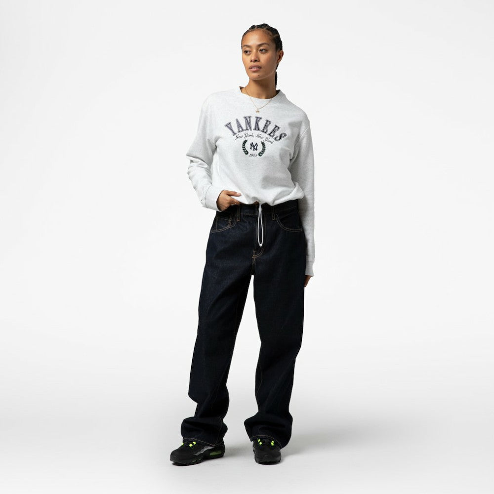 New York Yankees Mitchell & Ness Women's Cropped Toggle Pullover Sweatshirt - MLB Pullover