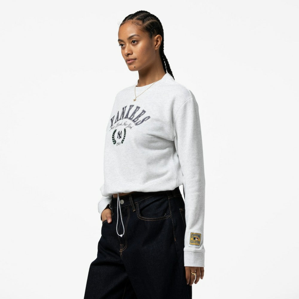 New York Yankees Mitchell & Ness Women's Cropped Toggle Pullover Sweatshirt - MLB Pullover