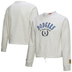 Los Angeles Dodgers Mitchell & Ness Women's Cropped Toggle Pullover Sweatshirt - MLB Pullover