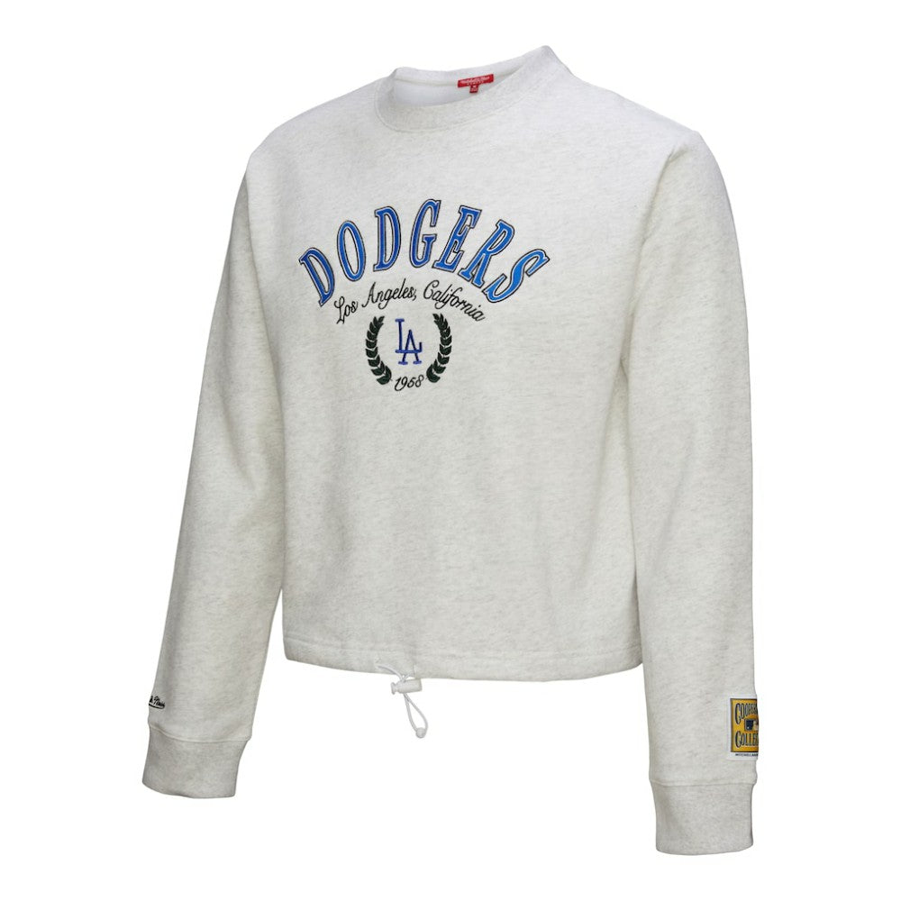 Los Angeles Dodgers Mitchell & Ness Women's Cropped Toggle Pullover Sweatshirt - MLB Pullover