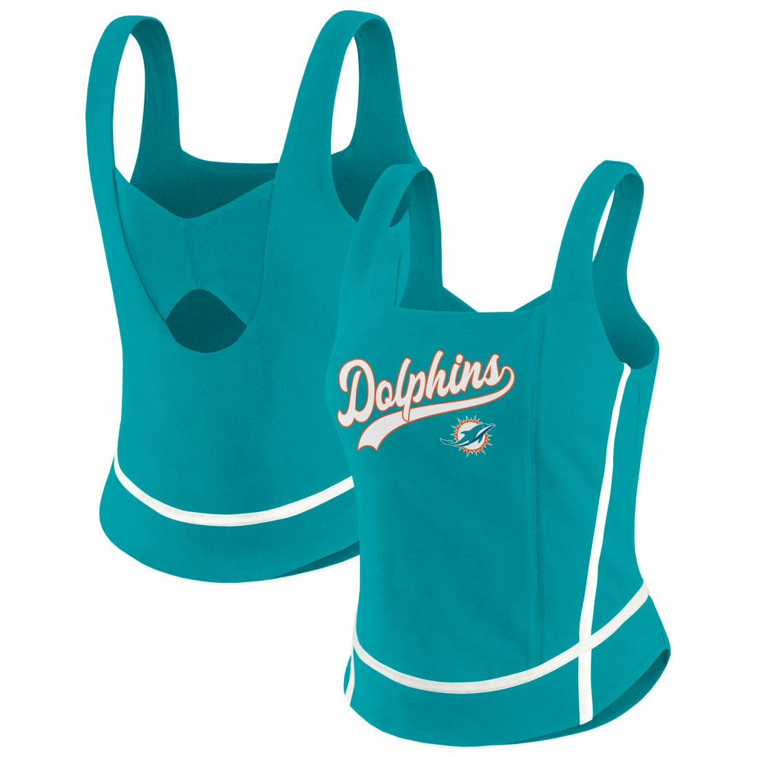 Miami Dolphins WEAR by Erin Andrews Women's Square Neck Tank Top | NFL Near me