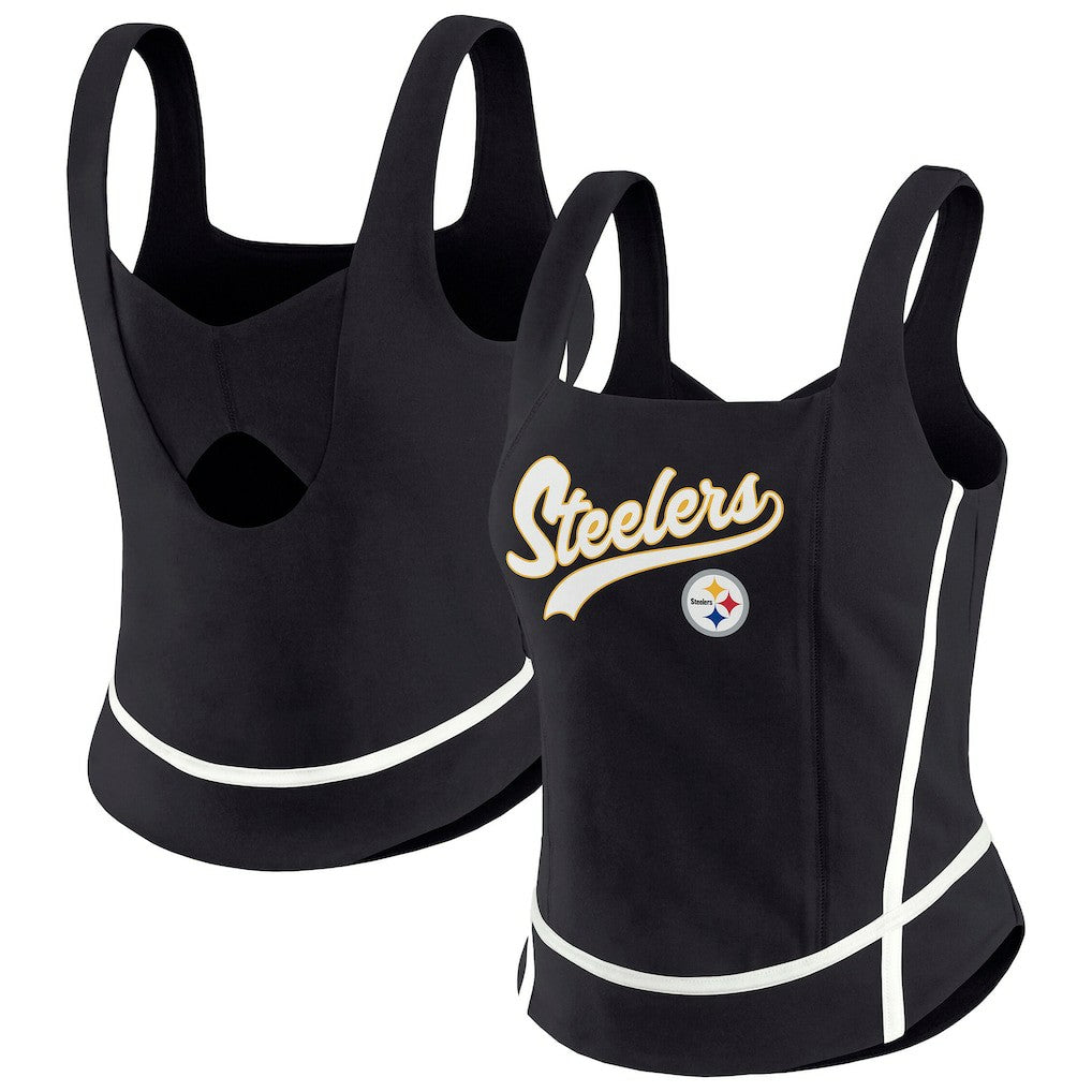 Pittsburgh Steelers WEAR by Erin Andrews Women's Square Neck Tank Top | NFL On sale