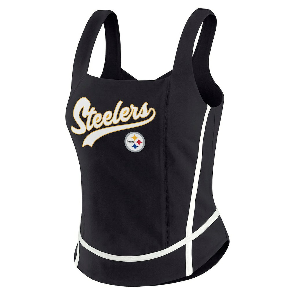 Pittsburgh Steelers WEAR by Erin Andrews Women's Square Neck Tank Top | NFL On sale