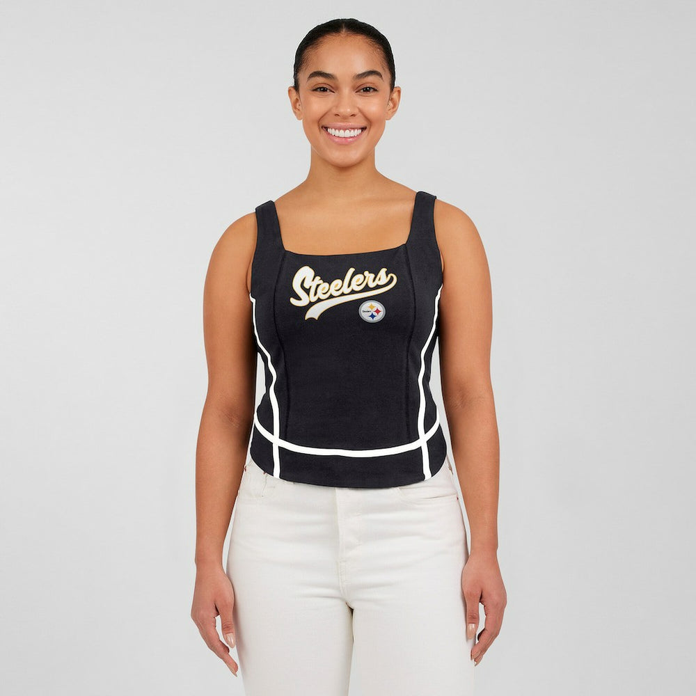 Pittsburgh Steelers WEAR by Erin Andrews Women's Square Neck Tank Top | NFL On sale