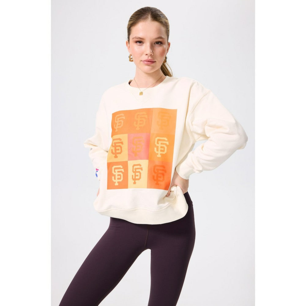 San Francisco Giants Terez Women's Technicolor  Oversized Pullover Sweatshirt - MLB Pullover