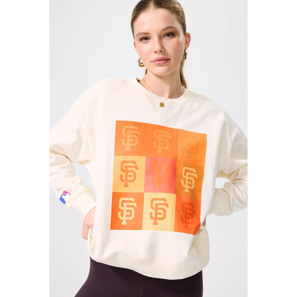 San Francisco Giants Terez Women's Technicolor  Oversized Pullover Sweatshirt - MLB Pullover