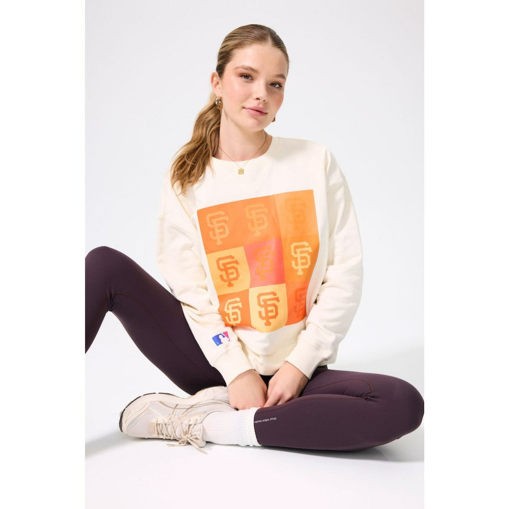 San Francisco Giants Terez Women's Technicolor  Oversized Pullover Sweatshirt - MLB Pullover