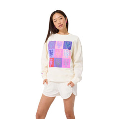 New York Mets Terez Women's Technicolor  Oversized Pullover Sweatshirt - MLB Pullover