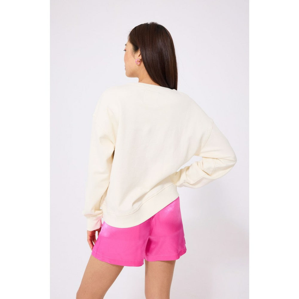 Los Angeles Dodgers Terez Women's Technicolor  Oversized Pullover Sweatshirt - MLB Pullover