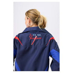 New York Yankees Terez Women's Ripstop Chevron Quarter-Zip Pullover - MLB Pullover