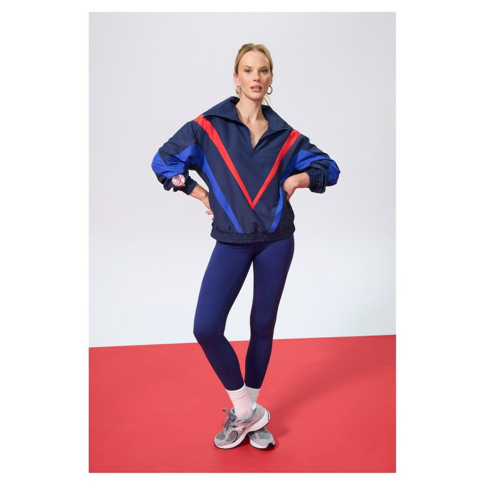 New York Yankees Terez Women's Ripstop Chevron Quarter-Zip Pullover - MLB Pullover