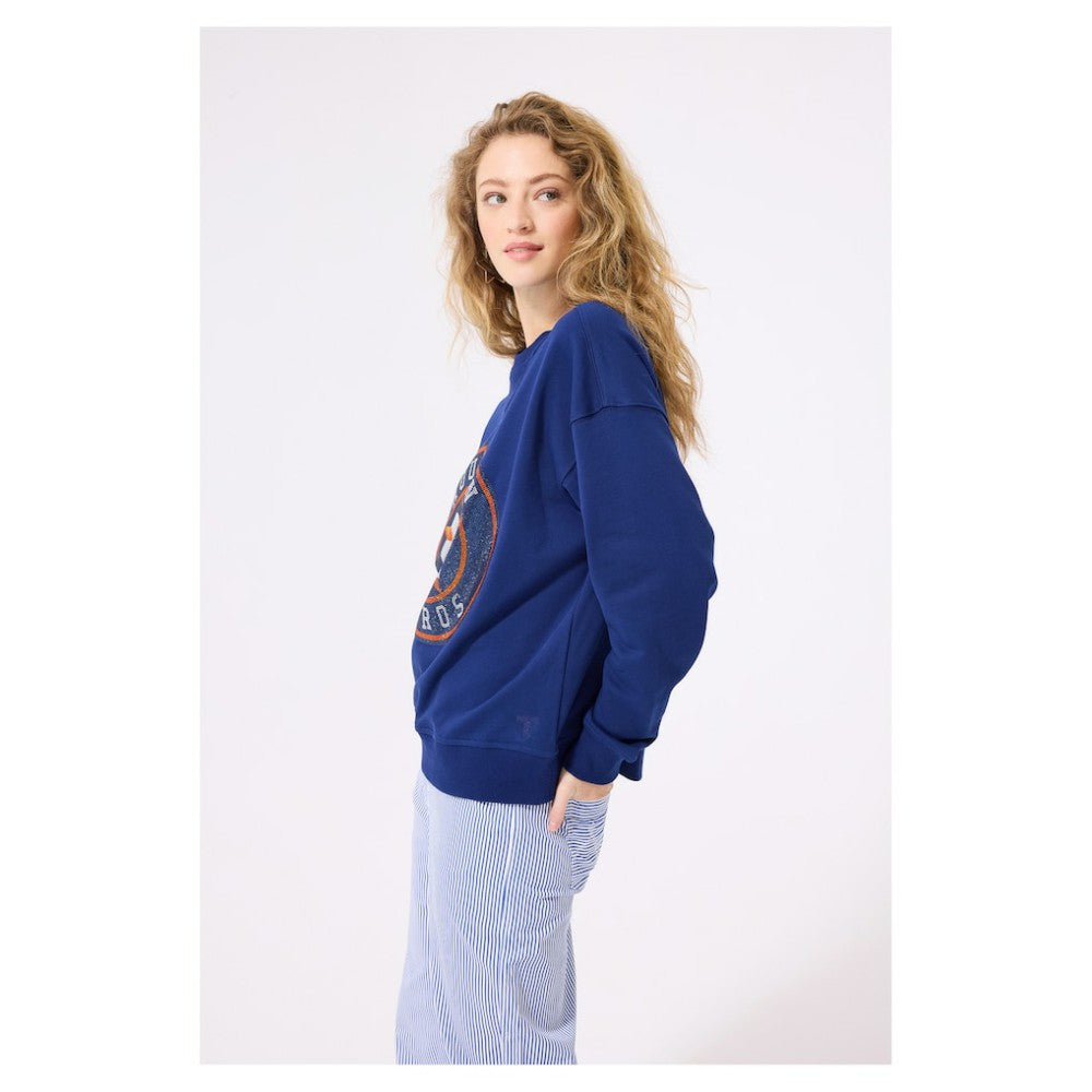 Houston Astros Terez Women's Oversized Gemstone Logo Sweatshirt - MLB Sweatshirts